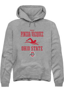 Paola Pineda Vazquez Rally Mens Graphite Ohio State Buckeyes NIL Sport Icon Hooded Sweatshirt