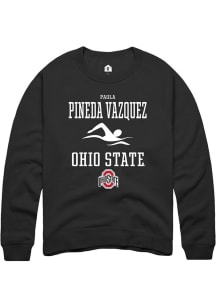 Paola Pineda Vazquez Rally Mens Black Ohio State Buckeyes NIL Sport Icon Crew Sweatshirt