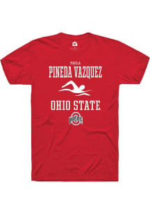 Paola Pineda Vazquez Red Ohio State Buckeyes NIL Sport Icon Short Sleeve T Shirt