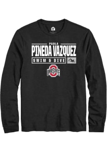 Paola Pineda Vazquez Rally Mens Black Ohio State Buckeyes NIL Stacked Box Tee