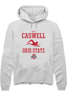 Reid Caswell Rally Mens White Ohio State Buckeyes NIL Sport Icon Hooded Sweatshirt