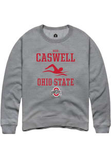 Reid Caswell Rally Mens Graphite Ohio State Buckeyes NIL Sport Icon Crew Sweatshirt