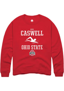 Reid Caswell Rally Mens Red Ohio State Buckeyes NIL Sport Icon Crew Sweatshirt