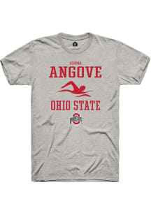 Sienna Angove Ash Ohio State Buckeyes NIL Sport Icon Short Sleeve T Shirt