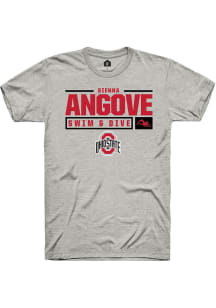 Sienna Angove Ash Ohio State Buckeyes NIL Stacked Box Short Sleeve T Shirt