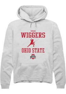 Susan Wiggers Rally Mens White Ohio State Buckeyes NIL Sport Icon Hooded Sweatshirt