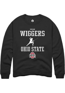 Susan Wiggers Rally Mens Black Ohio State Buckeyes NIL Sport Icon Crew Sweatshirt