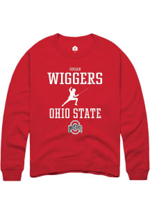 Susan Wiggers Rally Mens Red Ohio State Buckeyes NIL Sport Icon Crew Sweatshirt