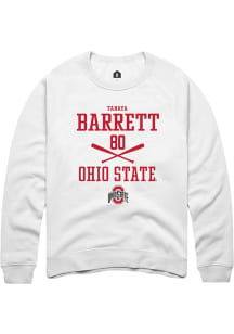 Tanaya Barrett Rally Mens White Ohio State Buckeyes NIL Sport Icon Crew Sweatshirt