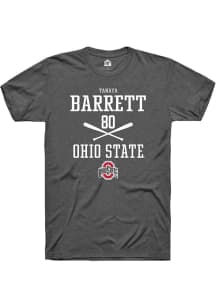 Tanaya Barrett Dark Grey Ohio State Buckeyes NIL Sport Icon Short Sleeve T Shirt