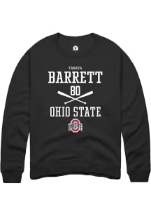 Tanaya Barrett Rally Mens Black Ohio State Buckeyes NIL Sport Icon Crew Sweatshirt