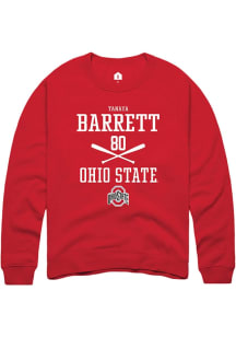 Tanaya Barrett Rally Mens Red Ohio State Buckeyes NIL Sport Icon Crew Sweatshirt