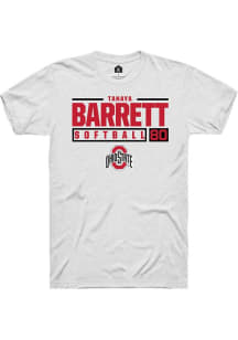 Tanaya Barrett White Ohio State Buckeyes NIL Stacked Box Short Sleeve T Shirt