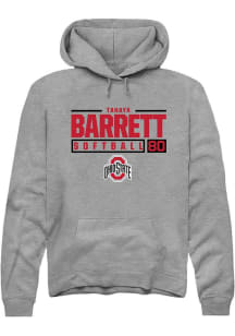 Tanaya Barrett Rally Mens Graphite Ohio State Buckeyes NIL Stacked Box Hooded Sweatshirt