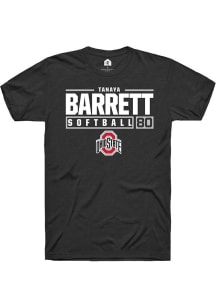 Tanaya Barrett Black Ohio State Buckeyes NIL Stacked Box Short Sleeve T Shirt