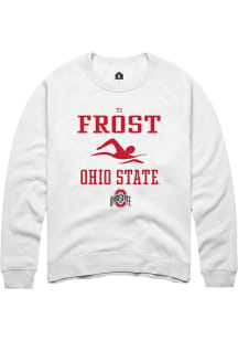 TJ Frost Rally Mens White Ohio State Buckeyes NIL Sport Icon Crew Sweatshirt