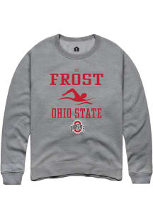 TJ Frost Rally Mens Graphite Ohio State Buckeyes NIL Sport Icon Crew Sweatshirt
