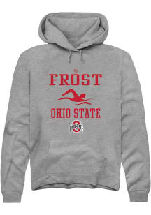 TJ Frost Rally Mens Graphite Ohio State Buckeyes NIL Sport Icon Hooded Sweatshirt
