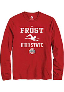 TJ Frost  Ohio State Buckeyes Red Rally NIL Sport Icon Long Sleeve T Shirt