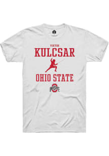 Viktor Kulcsar White Ohio State Buckeyes NIL Sport Icon Short Sleeve T Shirt