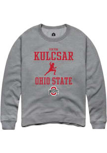 Viktor Kulcsar Rally Mens Graphite Ohio State Buckeyes NIL Sport Icon Crew Sweatshirt