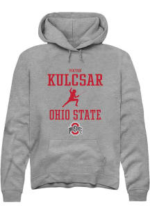 Viktor Kulcsar Rally Mens Graphite Ohio State Buckeyes NIL Sport Icon Hooded Sweatshirt