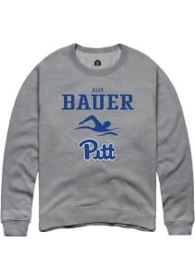 Alex Bauer Rally Mens Graphite Pitt Panthers NIL Sport Icon Crew Sweatshirt