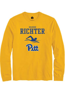 Brandon Richter Rally Mens Gold Pitt Panthers NIL Sport Icon Tee
