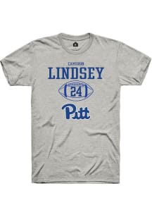 Cameron Lindsey Ash Pitt Panthers NIL Sport Icon Short Sleeve T Shirt