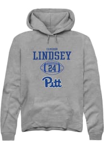 Cameron Lindsey Rally Mens Graphite Pitt Panthers NIL Sport Icon Hooded Sweatshirt