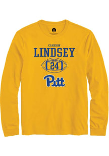 Cameron Lindsey Rally Mens Gold Pitt Panthers NIL Sport Icon Tee