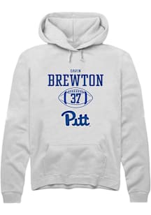 Davin Brewton  Rally Pitt Panthers Mens White NIL Sport Icon Long Sleeve Hoodie