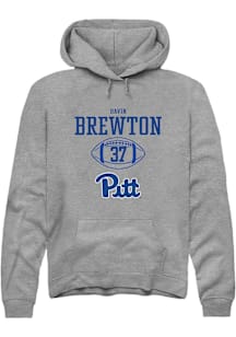 Davin Brewton  Rally Pitt Panthers Mens Graphite NIL Sport Icon Long Sleeve Hoodie