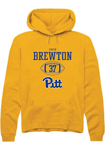 Davin Brewton  Rally Pitt Panthers Mens Gold NIL Sport Icon Long Sleeve Hoodie
