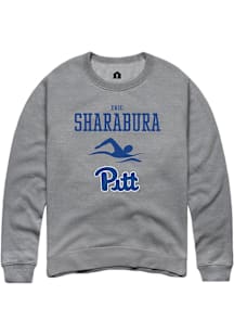 Eric Sharabura  Rally Pitt Panthers Mens Graphite NIL Sport Icon Long Sleeve Crew Sweatshirt