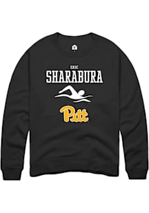Eric Sharabura  Rally Pitt Panthers Mens Black NIL Sport Icon Long Sleeve Crew Sweatshirt