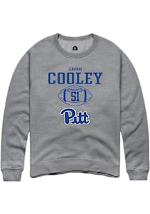 Jiavani Cooley  Rally Pitt Panthers Mens Graphite NIL Sport Icon Long Sleeve Crew Sweatshirt
