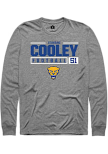 Jiavani Cooley  Pitt Panthers Graphite Rally NIL Stacked Box Long Sleeve T Shirt