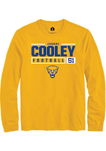 Jiavani Cooley  Pitt Panthers Gold Rally NIL Stacked Box Long Sleeve T Shirt
