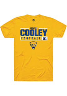 Jiavani Cooley  Pitt Panthers Gold Rally NIL Stacked Box Short Sleeve T Shirt