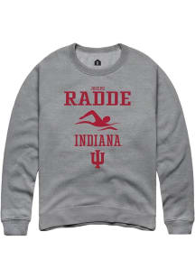 Joseph Radde Rally Mens Graphite Indiana Hoosiers NIL Sport Icon Crew Sweatshirt