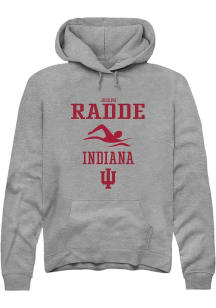 Joseph Radde Rally Mens Graphite Indiana Hoosiers NIL Sport Icon Hooded Sweatshirt