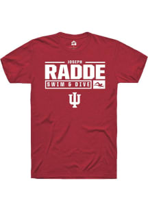 Joseph Radde Red Indiana Hoosiers NIL Stacked Box Short Sleeve T Shirt