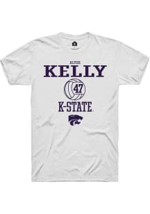 Alyss Kelly White K-State Wildcats NIL Sport Icon Short Sleeve T Shirt