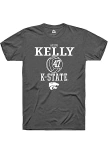 Alyss Kelly Dark Grey K-State Wildcats NIL Sport Icon Short Sleeve T Shirt