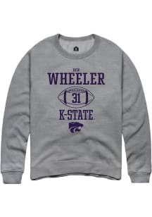 Ben Wheeler Rally Mens Graphite K-State Wildcats NIL Sport Icon Crew Sweatshirt