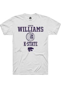 Jordyn Williams White K-State Wildcats NIL Sport Icon Short Sleeve T Shirt