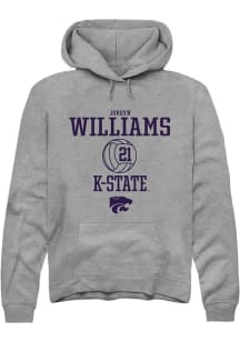 Jordyn Williams Rally Mens Graphite K-State Wildcats NIL Sport Icon Hooded Sweatshirt