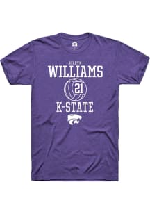 Jordyn Williams Purple K-State Wildcats NIL Sport Icon Short Sleeve T Shirt