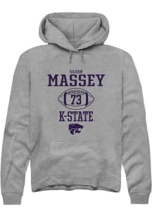 Kaedin Massey Rally Mens Graphite K-State Wildcats NIL Sport Icon Hooded Sweatshirt